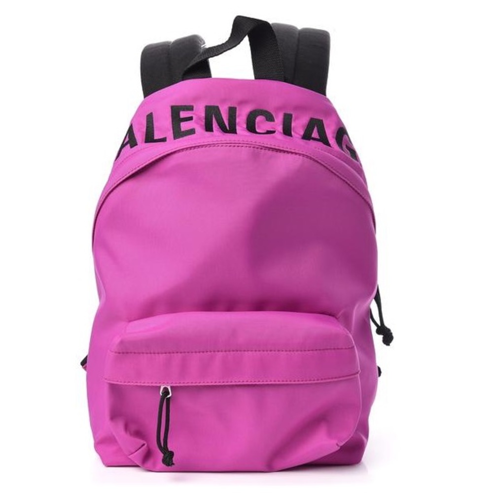 BALENCIAGA Nylon Wheel Logo Backpack